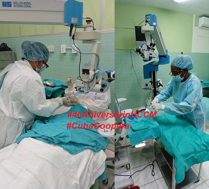 Profesionales de la misión médica “Operación Milagros