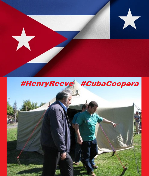 Homenaje a la Brigada "Henry Reeve" por su altruismo cuando el terremoto de 2010 en Chile