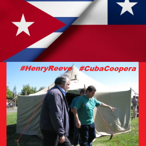 Homenaje a la Brigada "Henry Reeve" por su altruismo cuando el terremoto de 2010 en Chile